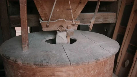 Grains of wheat in a flour mill Stock Footage 130389581