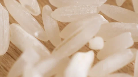 Grains of white rice, ECU Video stock 36481672