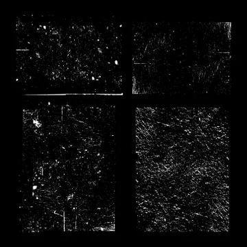 Grainy abstract texture set on a black Stock Illustration