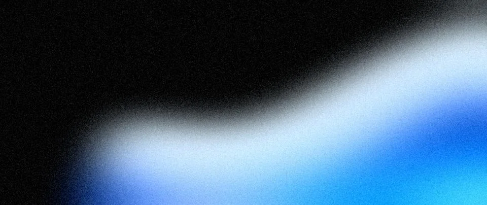 Grainy blue gradient blur background with smooth flowing wave and noisy lum.. Stock Illustration