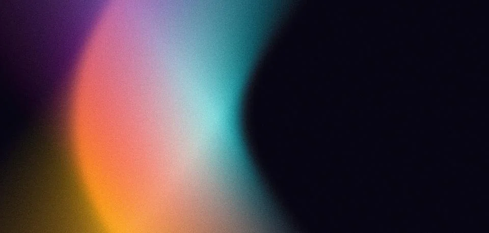 Grainy color gradient background orange purple blue yellow pink glowing abs.. 库存插图