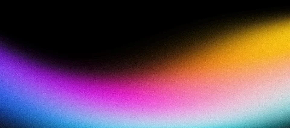 Grainy color gradient background orange magenta pink blue yellow glowing ab.. 库存插图