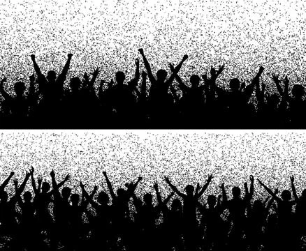 Grainy crowds Stock-Illustration