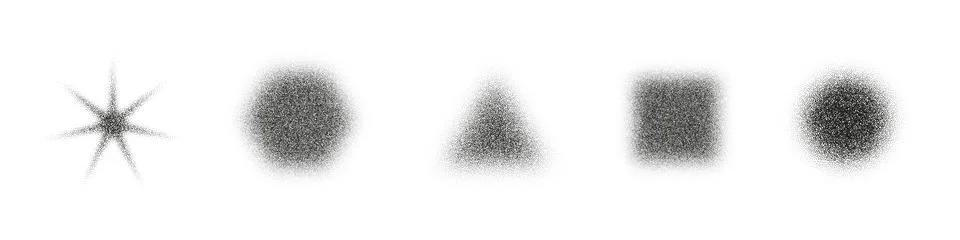 Grainy dot pattern with gradient and noise effect. Abstract stipple figures with Illustrazione stock