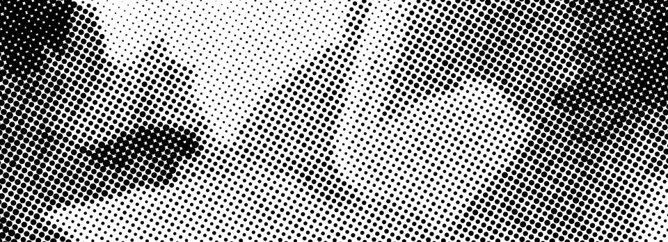 Grainy dotted distorted halftone texture. Messy pixel grain bitmap background Stock Illustration