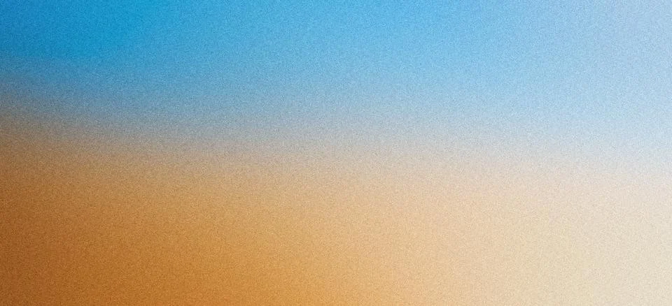 Grainy gradient background fading from blue at the top to orange at the botto 스톡 일러스트