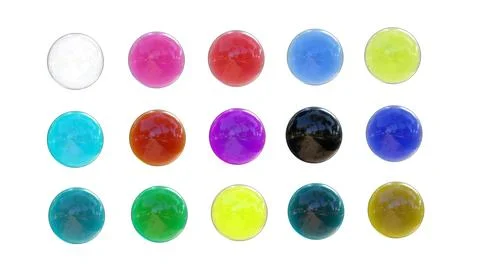 Grainy gradient sphere circle set color pastel abstract shapes isolated Illustrazione stock