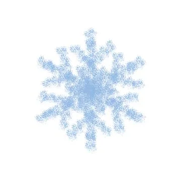 Grainy Grunge Snowflake Stock Illustration