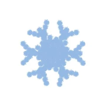 Grainy Isolated Snowflake Illustrazione stock
