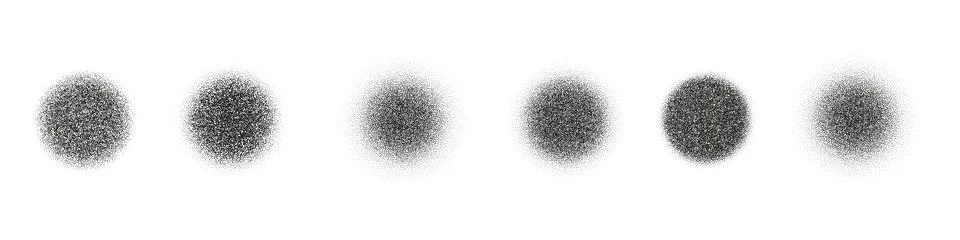Grainy noise pattern with gradient dots and diffuse effect. Spray texture r.. Stock Illustration
