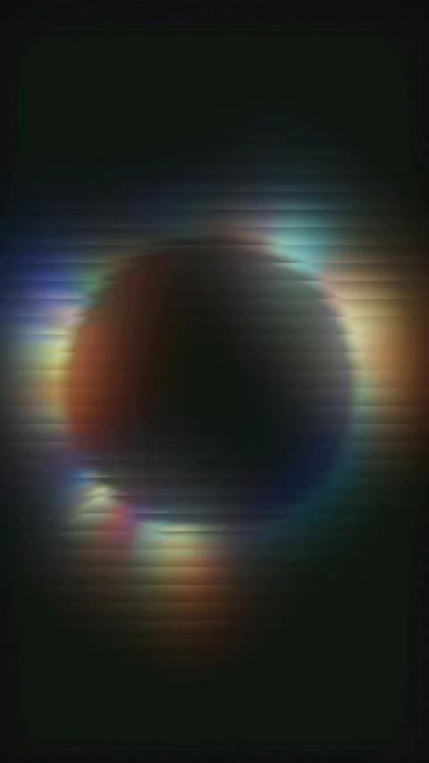 Grainy Rainbow Aura Ring Stock Footage 340453544