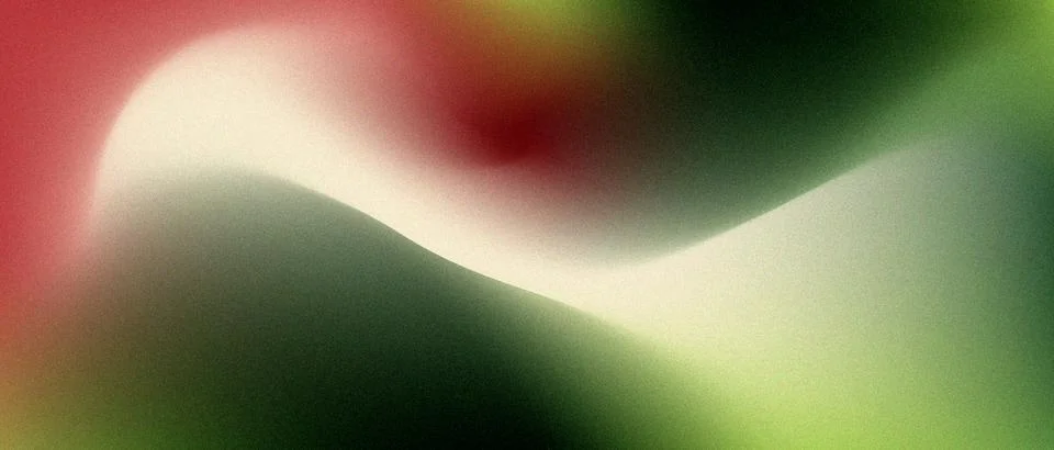 Grainy Red Green Wave Gradient Contrast Background Stock Illustration