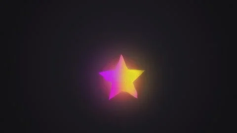 Grainy Retro Loop Animation of Abstract Blurred Multicoloured 5 pointed star 스톡 동영상 311994535