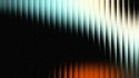 Grainy ribbed gradient background with orange blue wave and vertical glass .. Stock Illustration