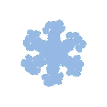 Grainy Snowflake Isolated Stock Illustration