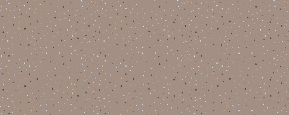 Grainy texture seamless pattern, color dots on beige background. Stock Illustration