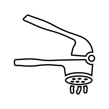 Gralic pressser icon. Outline vector. Illustrazione stock