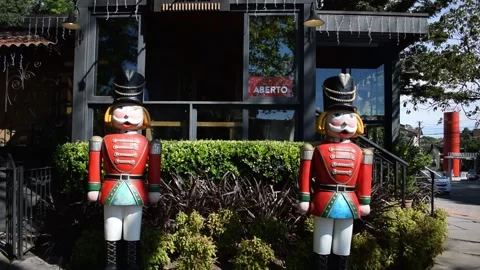 Gramado, Rio Grande do Sul - Brazil - november 17, 2022: Garibaldi Street d.. Stock Footage 346482233