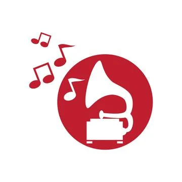 Gramaphone icon design 스톡 일러스트
