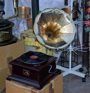Gramaphone player Stock Photos