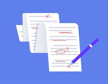 Grammar editing process Ilustração Stock