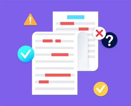 Grammar editing process Ilustração Stock