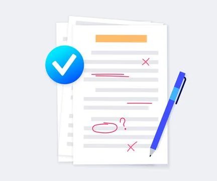 Grammar editing process Illustrazione stock