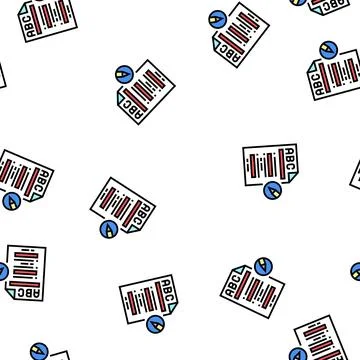 Grammar english vector seamless pattern Stock Illustration