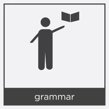Grammar icon isolated on white background Stockillustratie