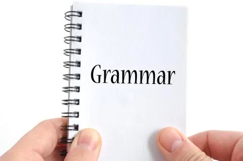 Grammar text concept Stock Photos