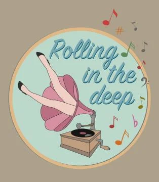 Gramophone concept vintage Stock Illustration
