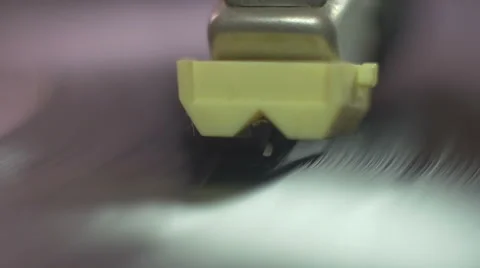 Gramophone [extreme close up] Stock Footage 62376337