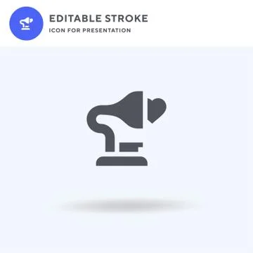 Gramophone icon vector, filled flat sign, solid pictogram isolated on white Illustrazione stock