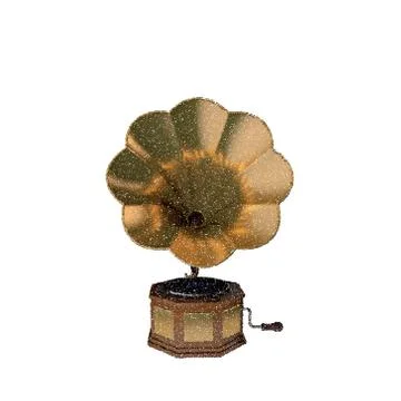 Gramophone. Isolated on white background. Vector illustration. 스톡 일러스트