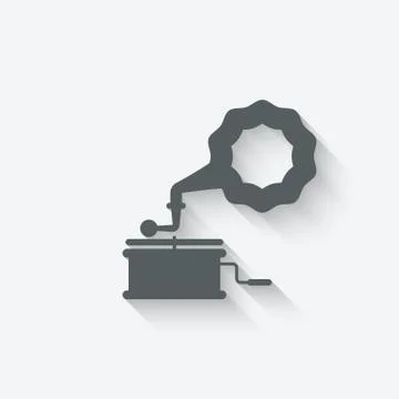 Gramophone music design element Stock-Illustration