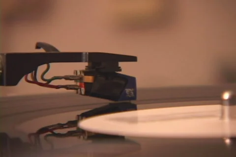 Gramophone or turntable Stock Footage