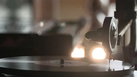 Gramophone record disk playing, December 15, 2023. Mumbai, India. Stock Footage 258665840
