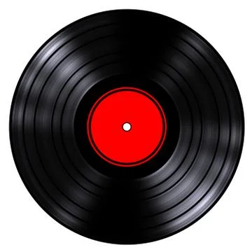 Gramophone record (isolated, done in 3d) Stock Illustration
