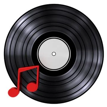 Gramophone record (isolated, done in 3d) Stock Illustration