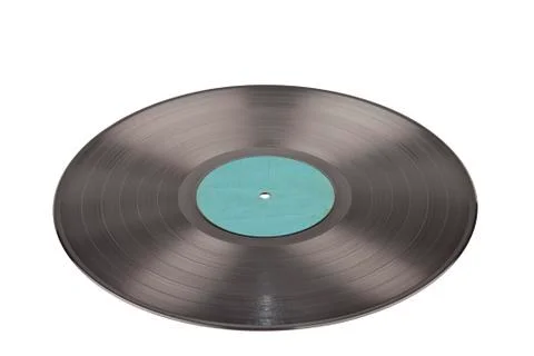 Gramophone record on white Stock Photos