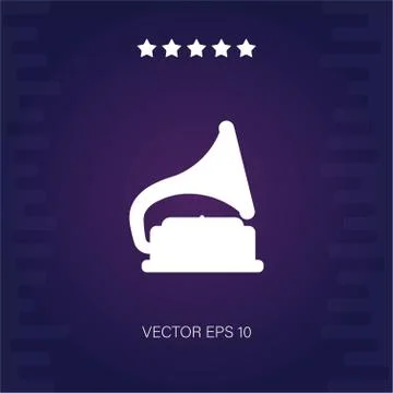 Gramophone vector icon Stock Illustration