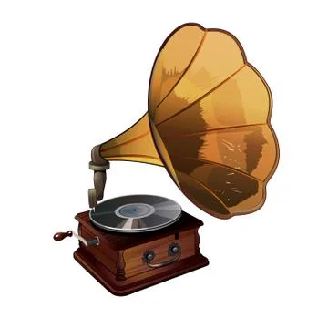 Gramophone Vector Illustration Stock Illustration