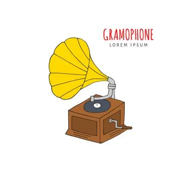 Gramophone vector illustration Stock Illustration