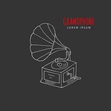 Gramophone vector illustration Stock Illustration