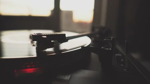 Gramophone vinyl disk spinning Stock Footage 238832640