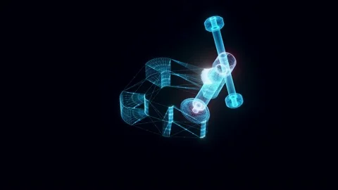 Grampo hologram Rotating Stock Footage 154843316