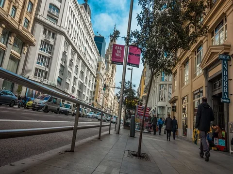 GRAN VIA 4K TIMELAPSE 01 Video stock 73821203