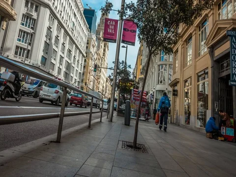 GRAN VIA 4K TIMELAPSE 02 Video stock 73868198