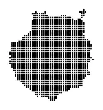 Gran Canaria map. Map of Gran Canaria in dotted style. Borders of the islan.. Illustrazione stock
