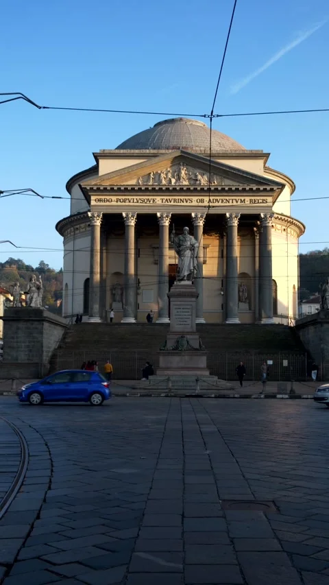 Gran Madre di Dio facade at sunset 库存影片 295136454